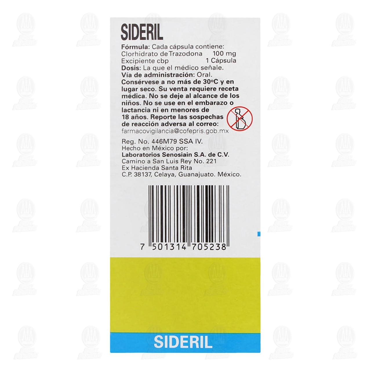 Sideril 100 mg, 20 C&aacute;psulas. image number 2