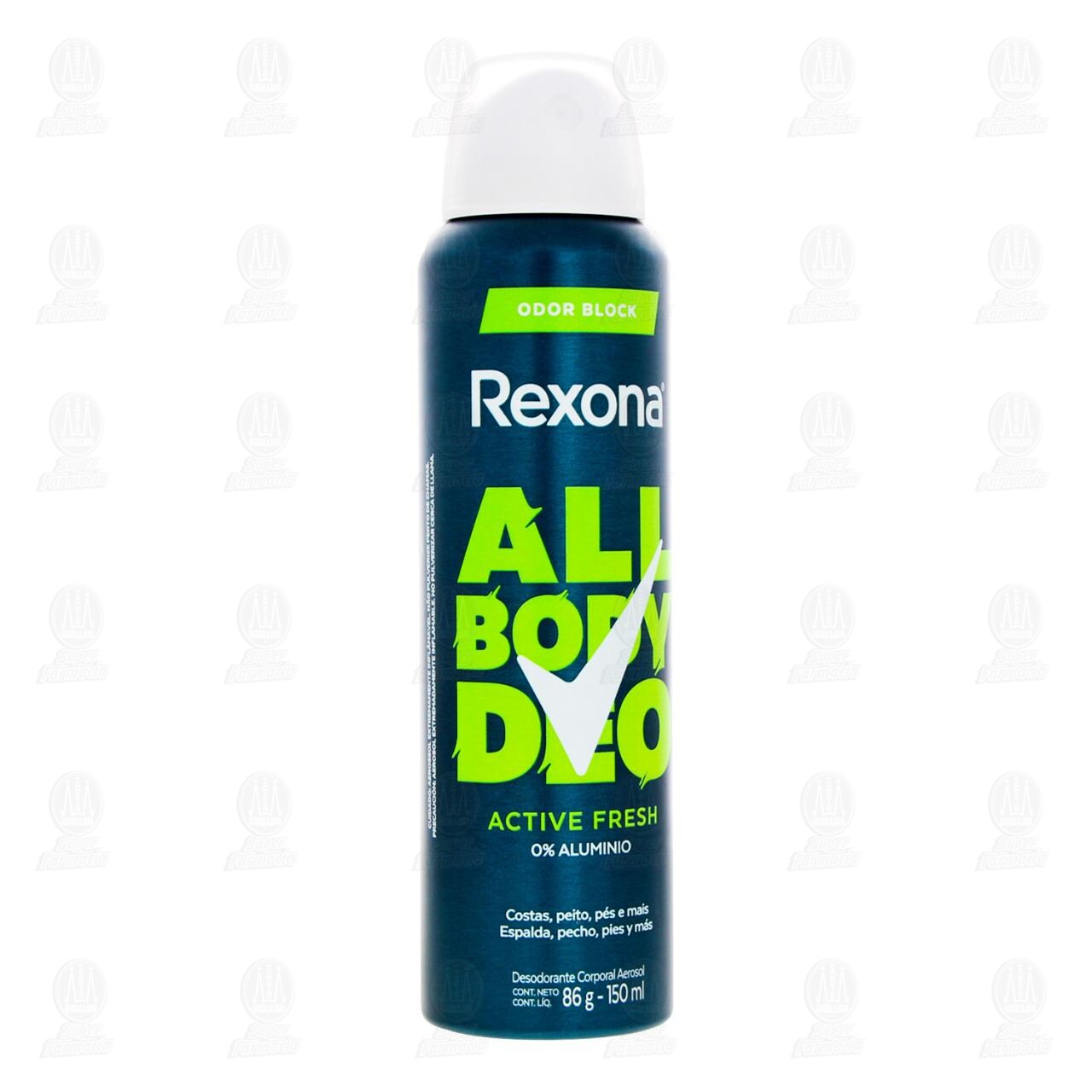 Desodorante Rexona All Body Deo Active Fresh en Aerosol, 150 ml.
