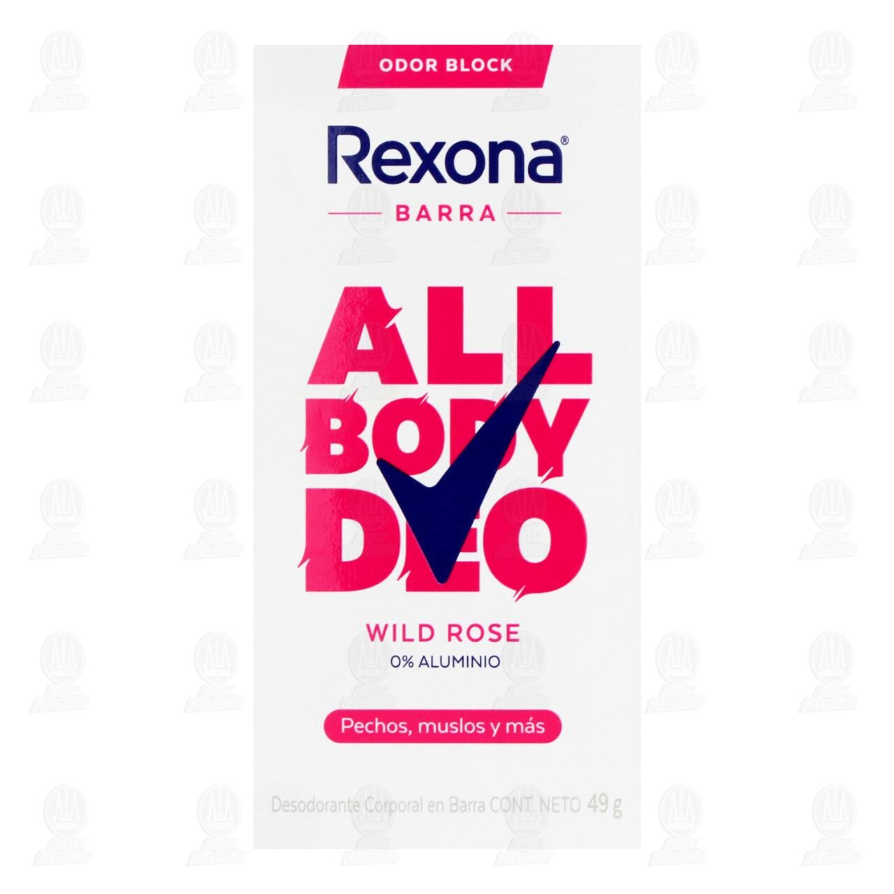 Desodorante Corporal Rexona All Body Deo Wild Rose en Barra, 49 gr. image number 1