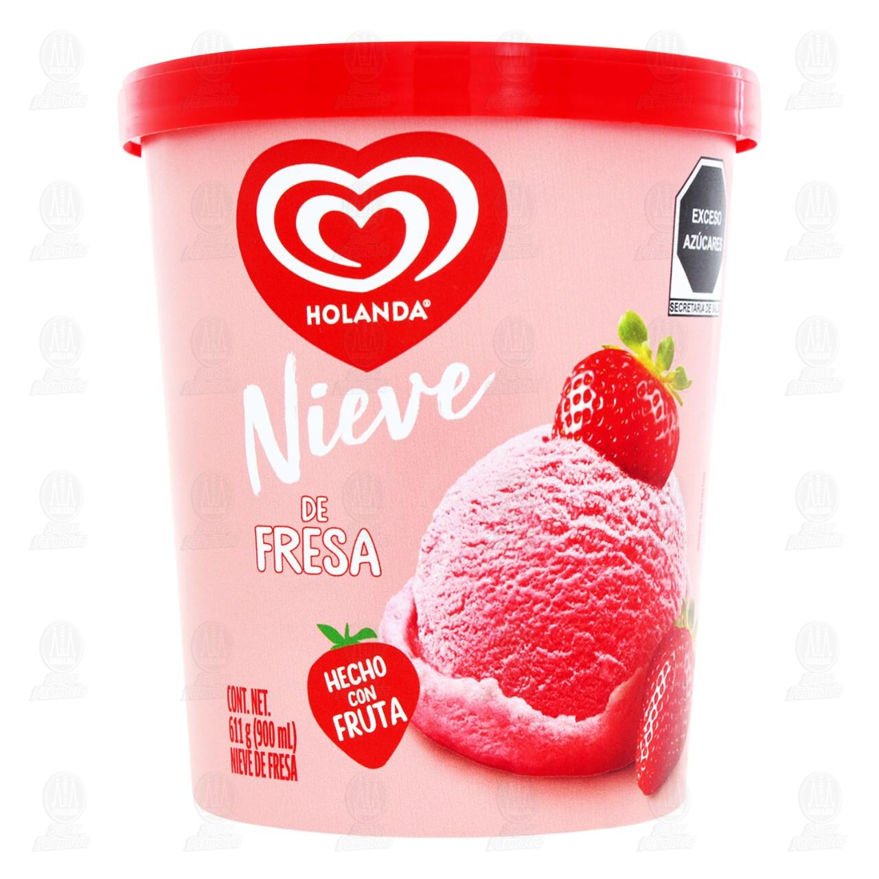 Nieve Holanda de Fresa, 900 ml. image number 0