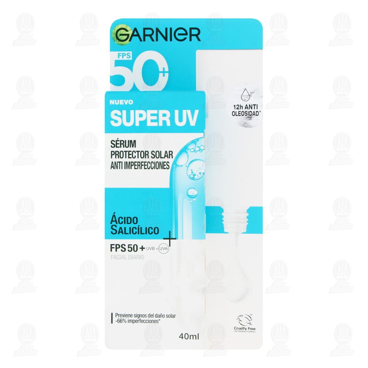 Sérum Protector Solar Garnier Super UV Anti Imperfecciones FPS 50+, 40 ml. image number 1