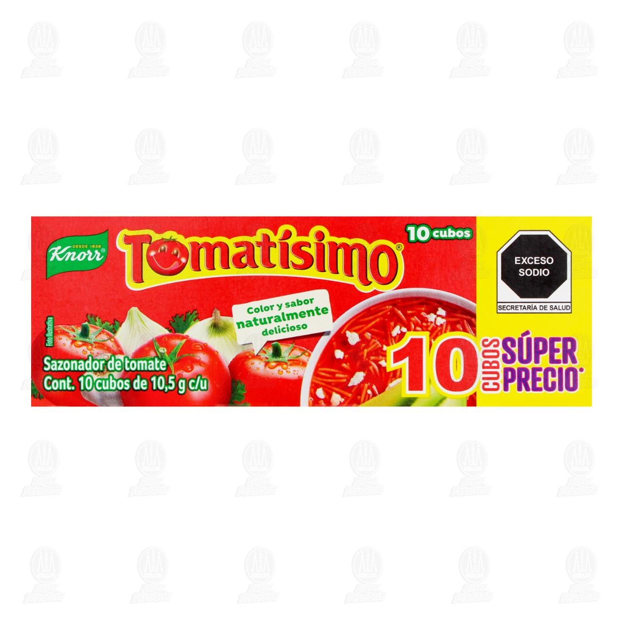 Sazonador de Tomate Knorr Tomat&iacute;simo, 10 Cubos. image number 1