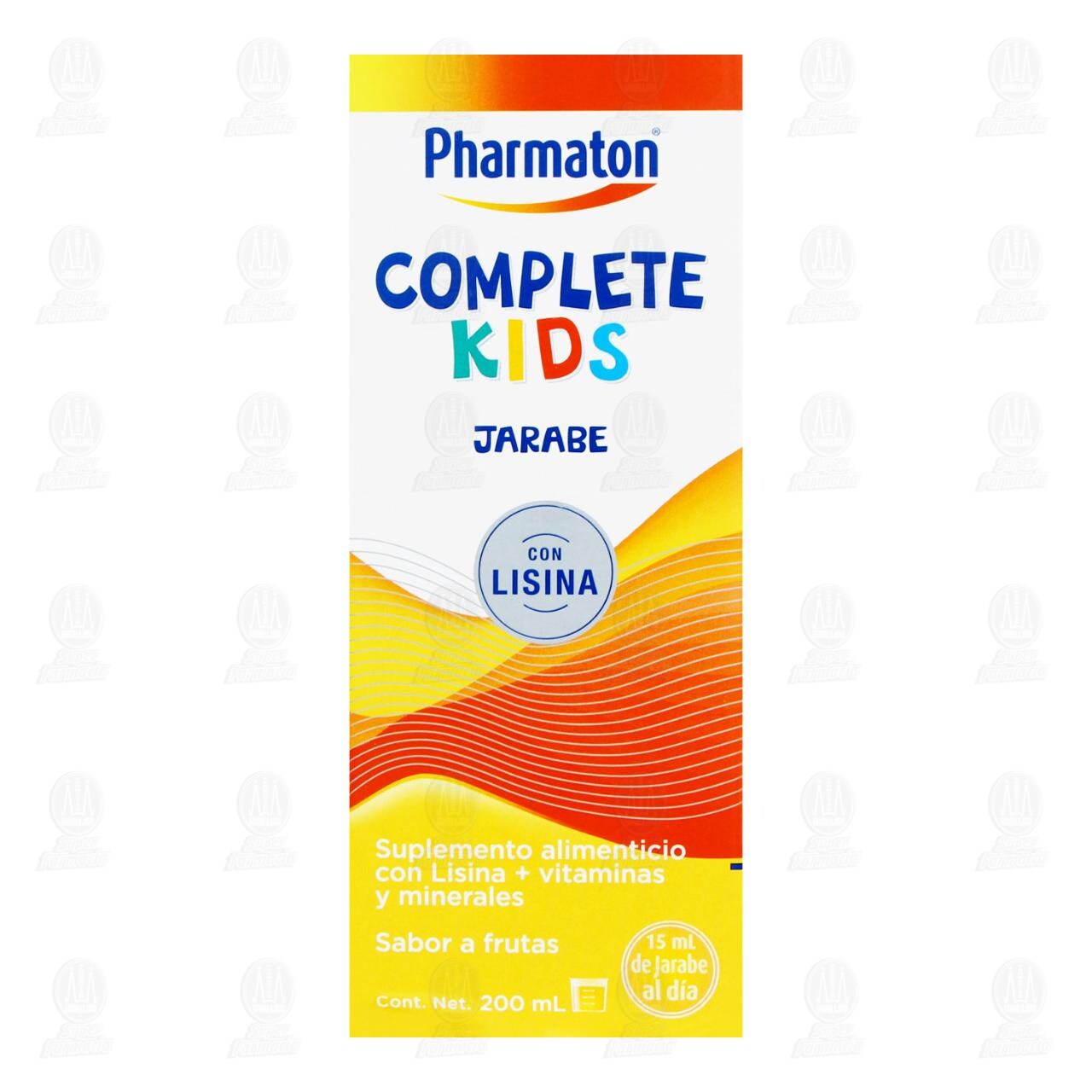 Pharmaton Complete Kids Jarabe Sabor a Frutas, 200 ml. image number 1