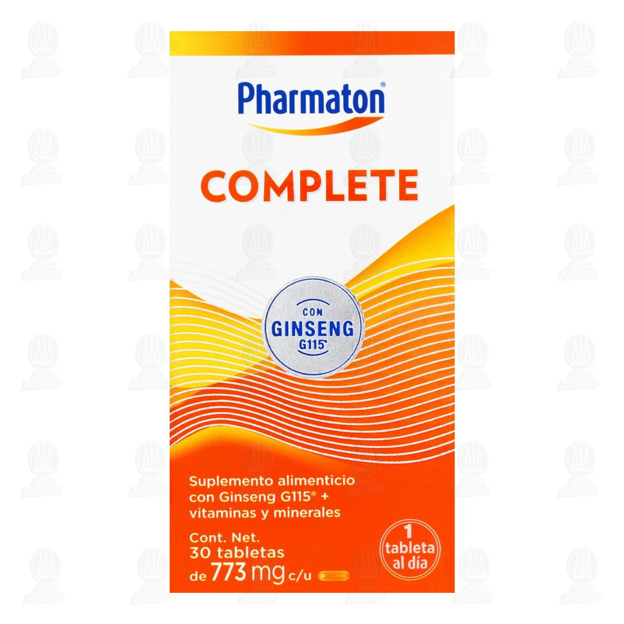 Pharmaton Complete con Ginseng G115 para Adultos, 30 Tabletas. image number 1