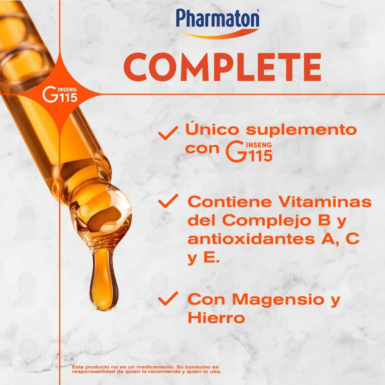 Pharmaton Complete con Ginseng G115 para Adultos, 100 Tabletas. image number 4