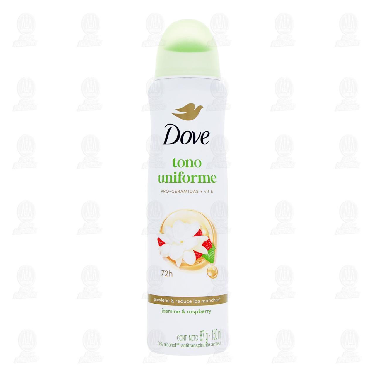 Antitranspirante Dove Tono Uniforme Jasmine & Raspberry en Aerosol, 150 ml. image number 1