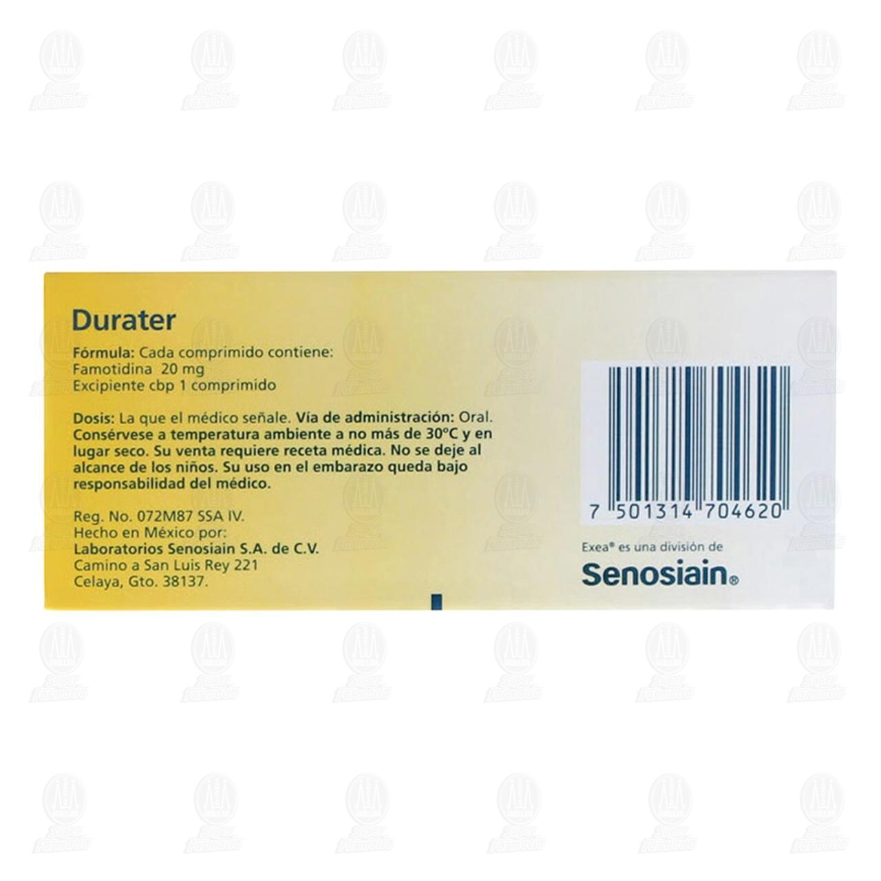 Durater 20 mg, 20 Comprimidos. image number 2