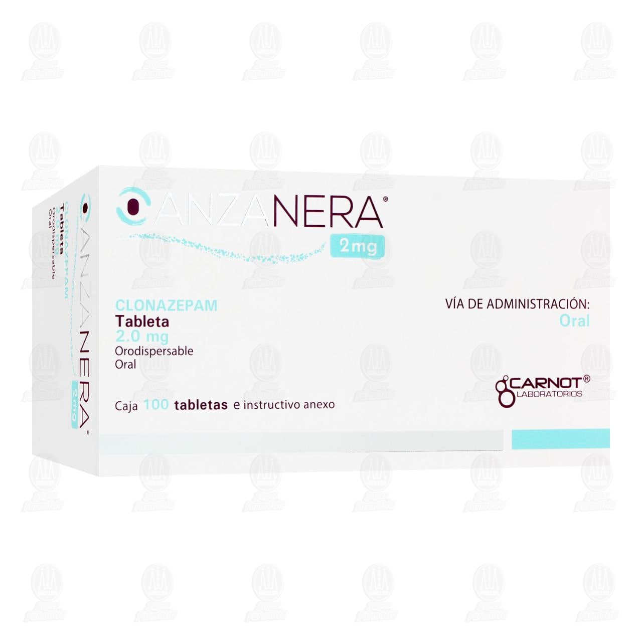 Anzanera 2 mg, 100 Tabletas Orodispersable.