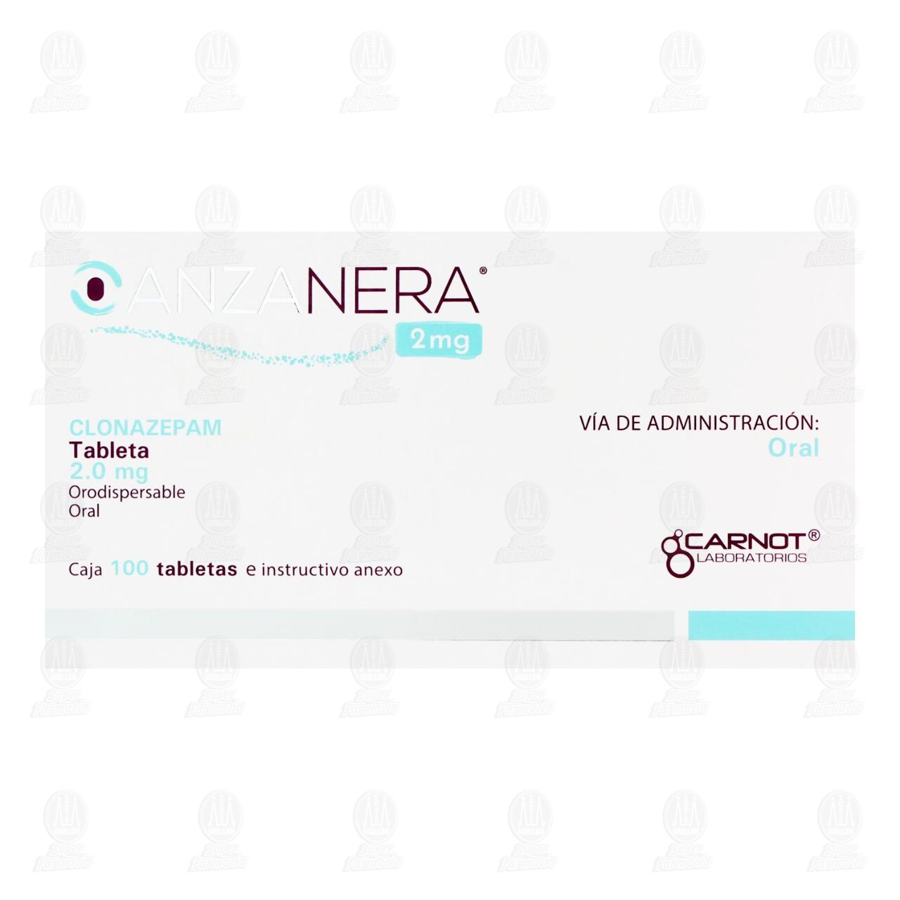 Anzanera 2 mg, 100 Tabletas Orodispersable. image number 1