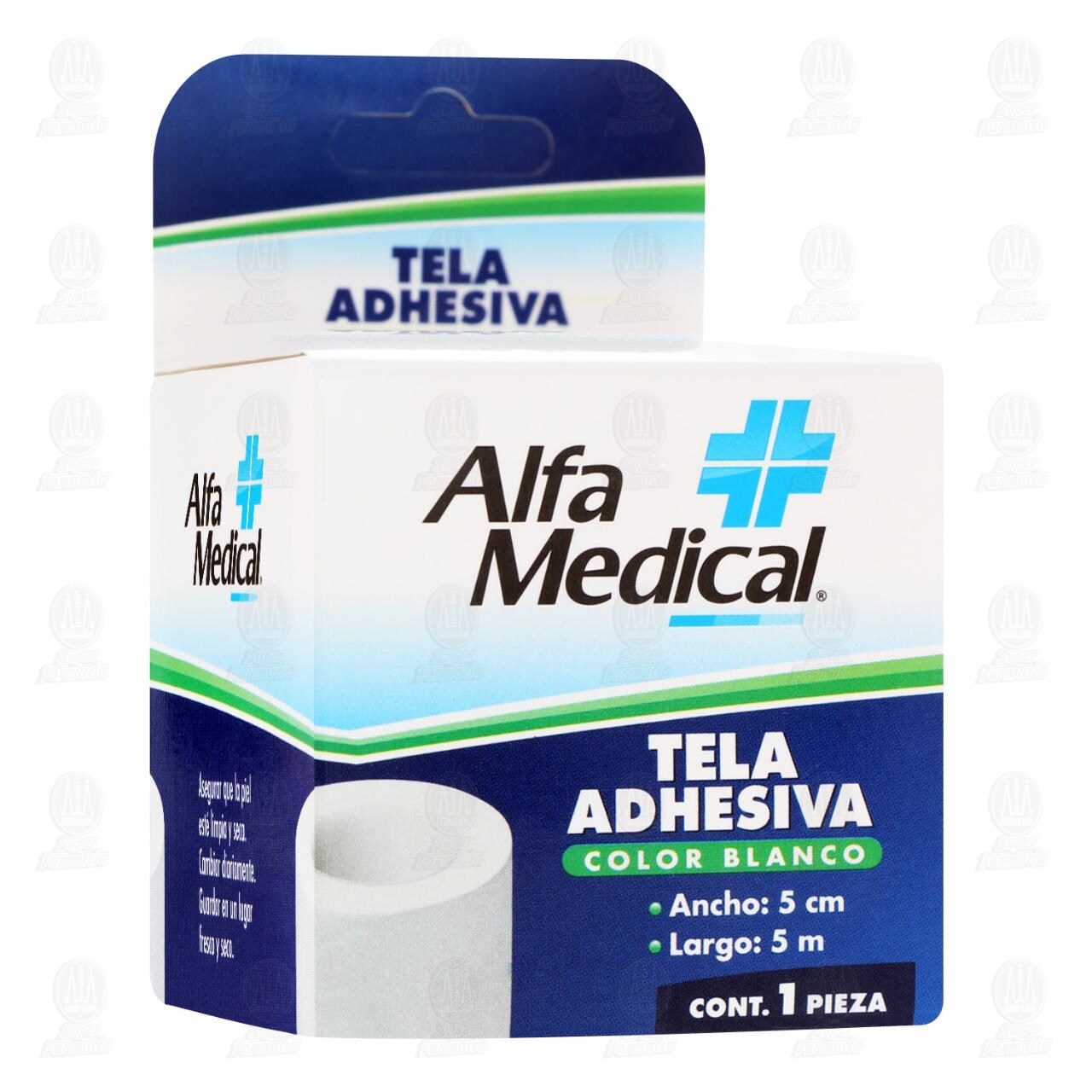 Tela Adhesiva Alfa Medical Color Blanco 5 cm x 5 m, 1 pz. image number 0