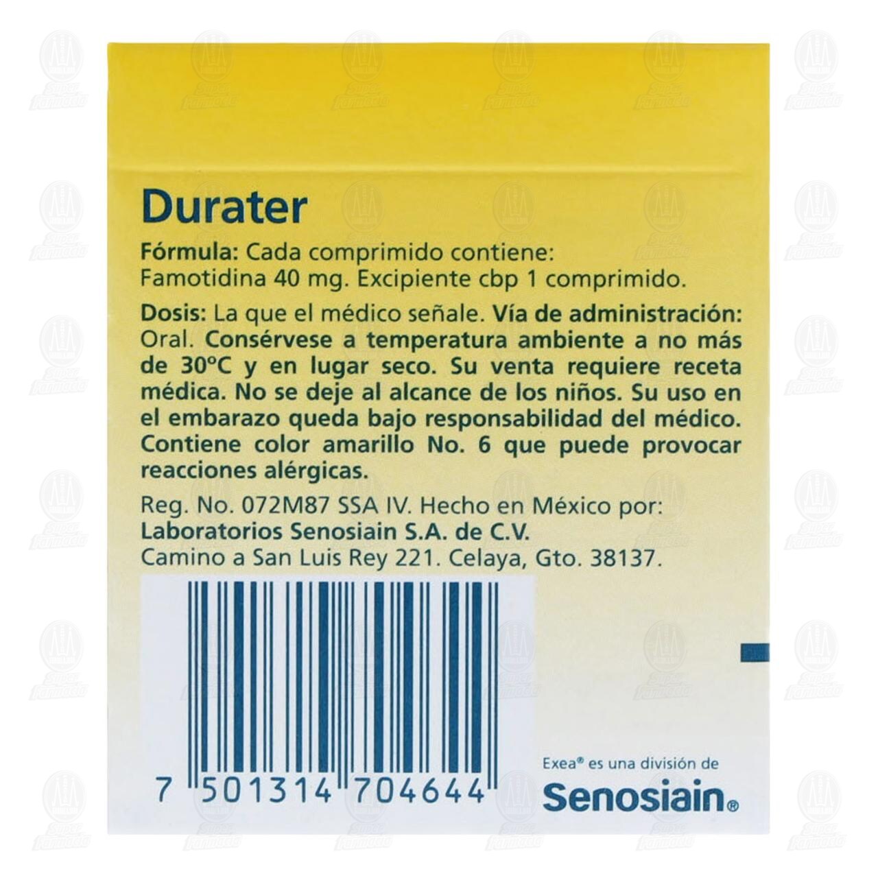 Durater 40 mg, 10 Comprimidos. image number 2