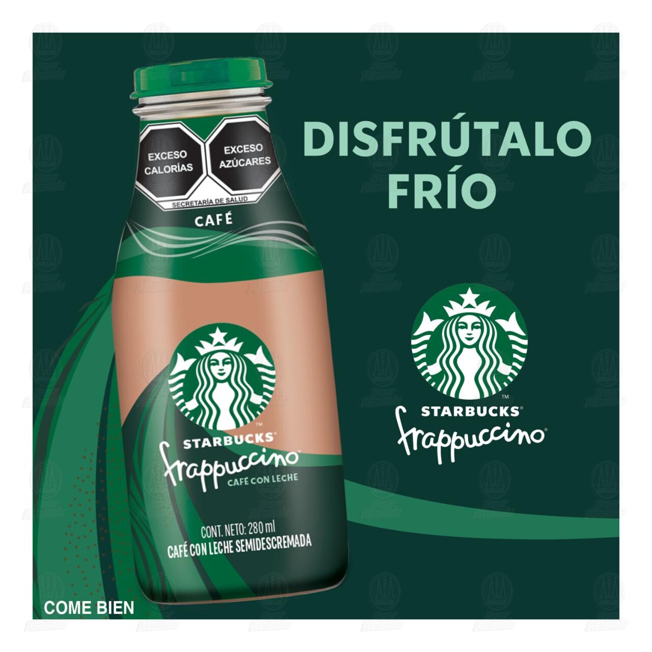 Caf&eacute; con Leche Starbucks Frappuccino, 280 ml. image number 3