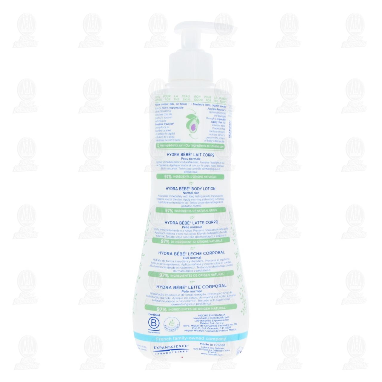 Loción Corporal Mustela Hydra Bébé para Piel Normal, 500 ml. de MUSTELA ...