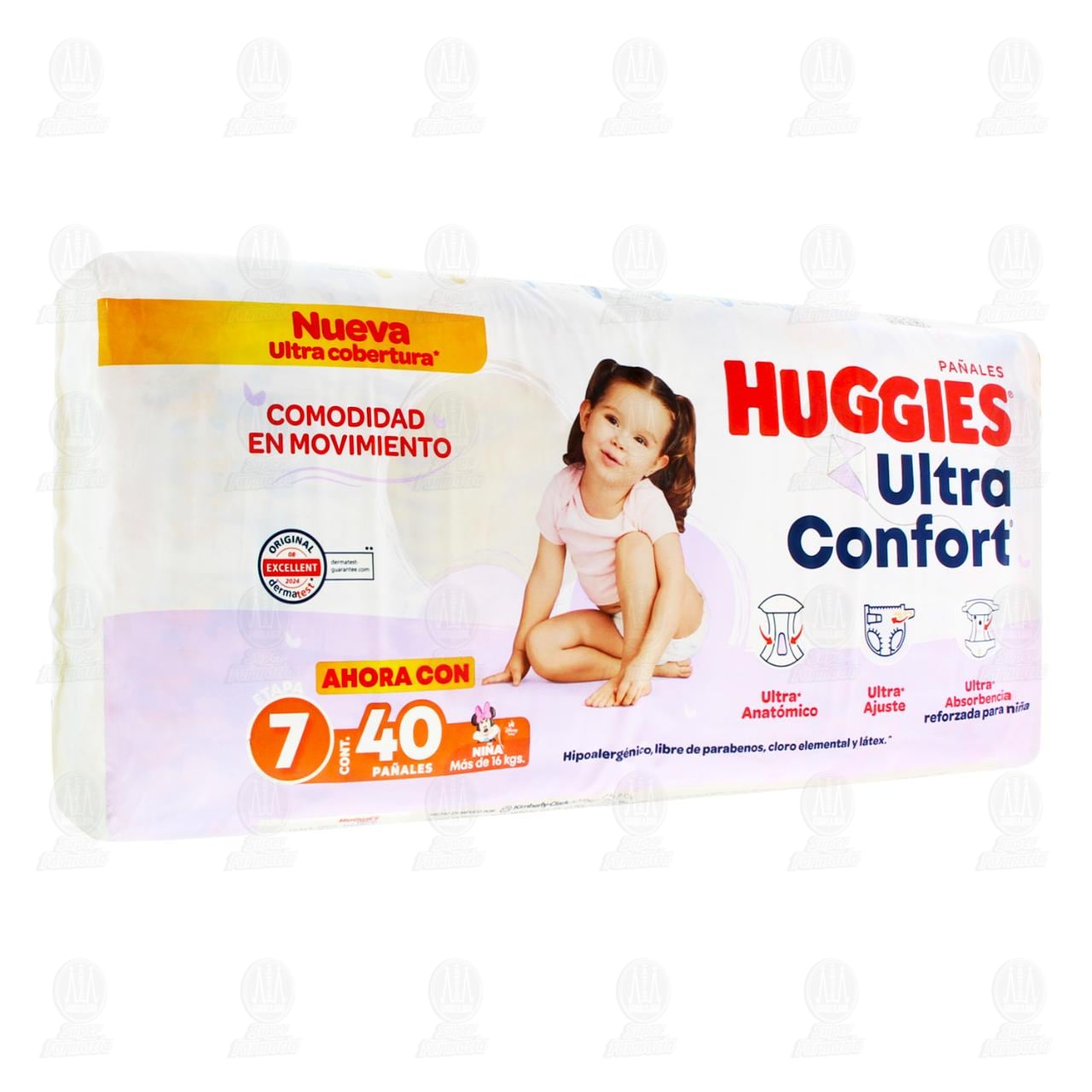 Imagen para Pañales Huggies Ultra Confort Etapa 7 Niña, 40 pzas.