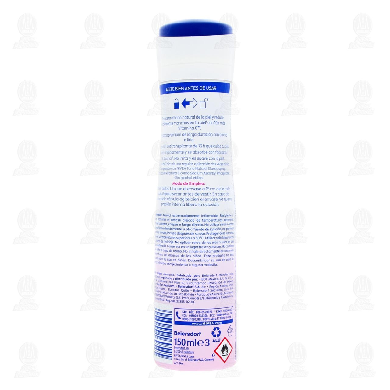 Antitranspirante Nivea Tono Natural Miracle Sweet en Aerosol, 150 ml. image number 2