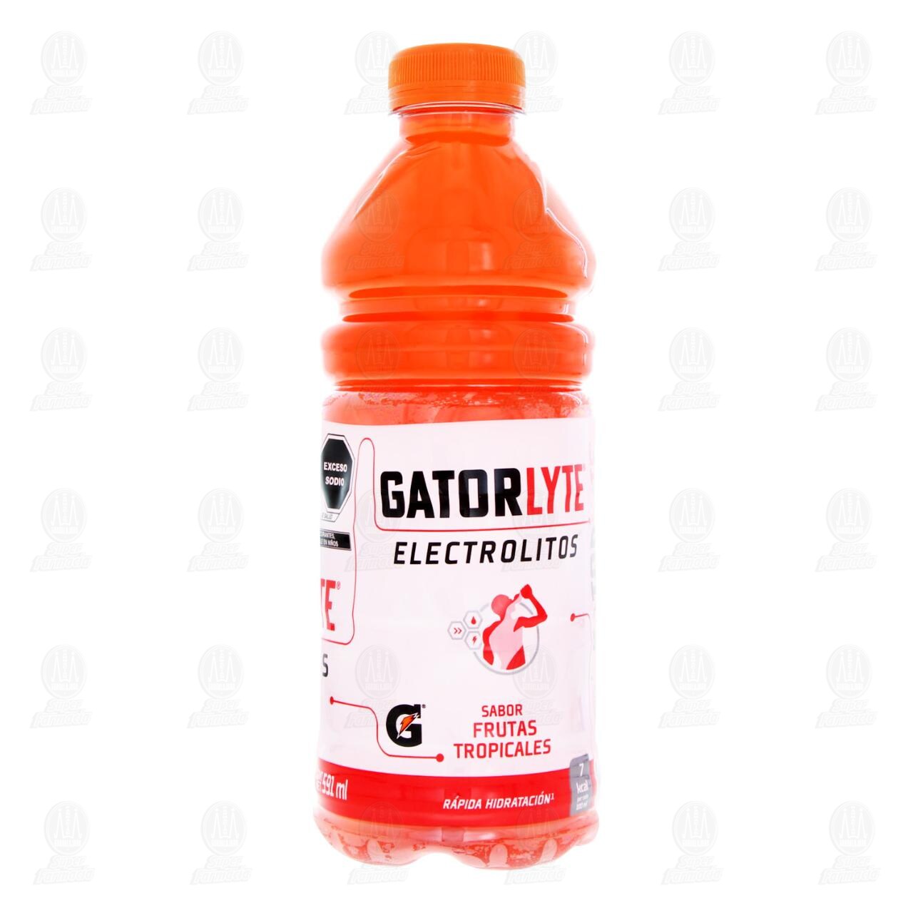 Bebida Gatorlyte con Electrolitos Sabor Frutas Tropicales, 591 ml.
