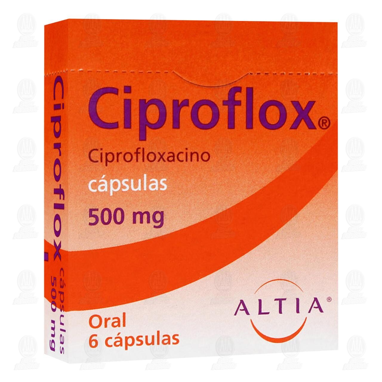 Ciproflox 500 mg, 6 C&aacute;psulas. image number 0