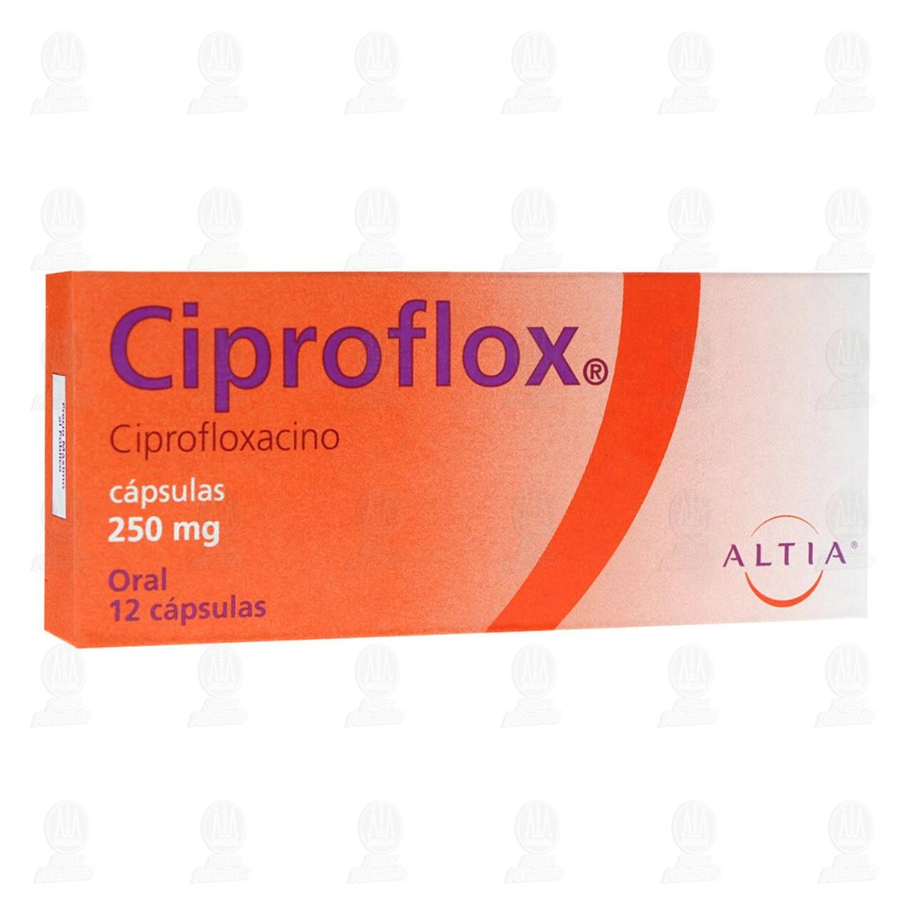 Ciproflox 250 mg, 12 C&aacute;psulas. image number 0