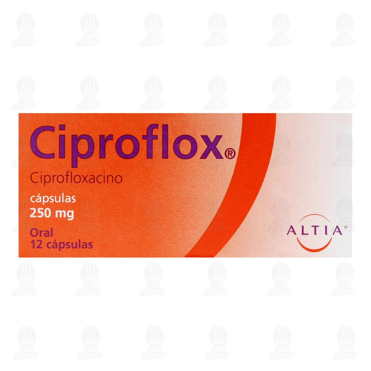 Ciproflox 250 mg, 12 C&aacute;psulas. image number 1