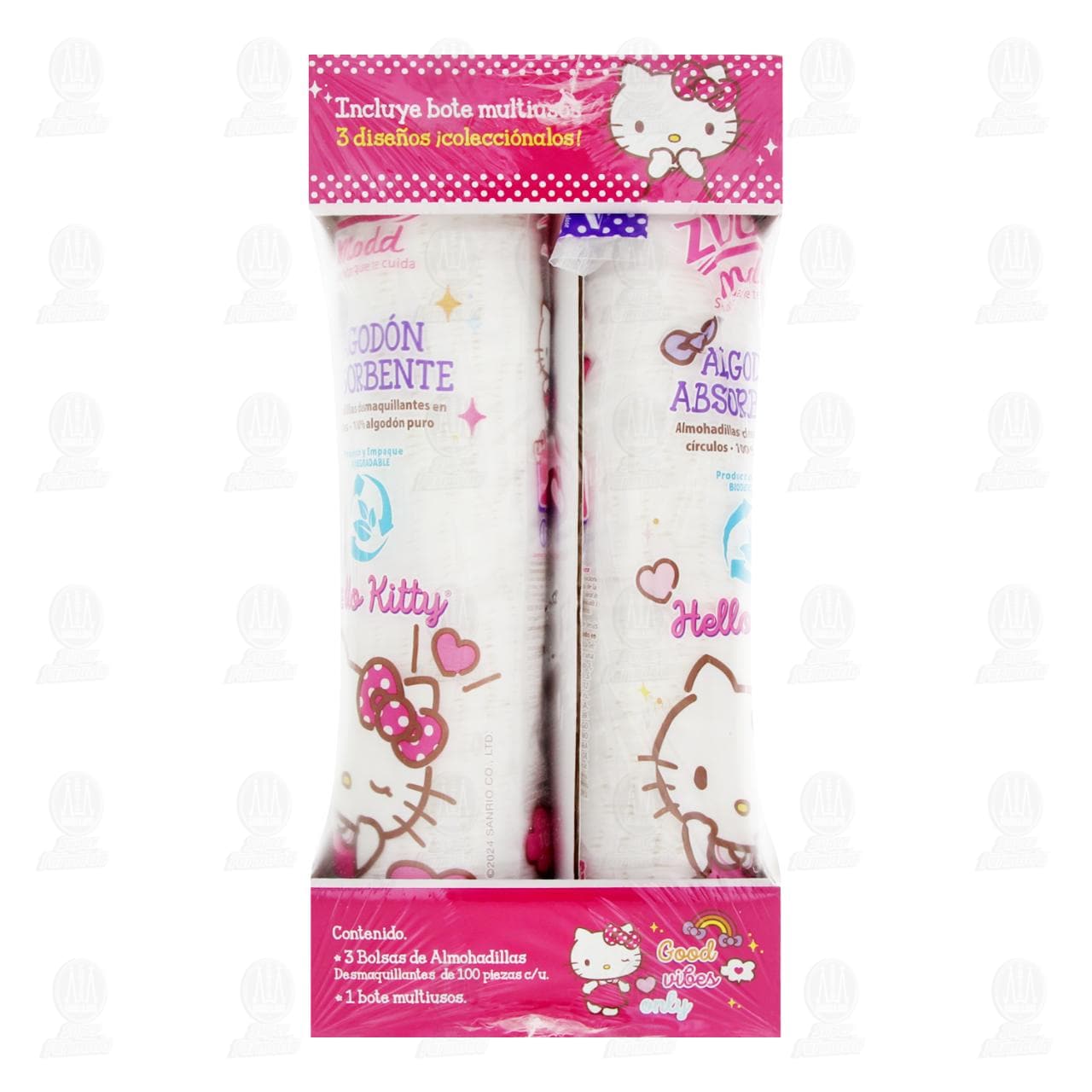 Pack Almohadillas Desmaquillantes Zuum Modd Hello Kitty + Bote Multiusos, 4 pzas. image number 2