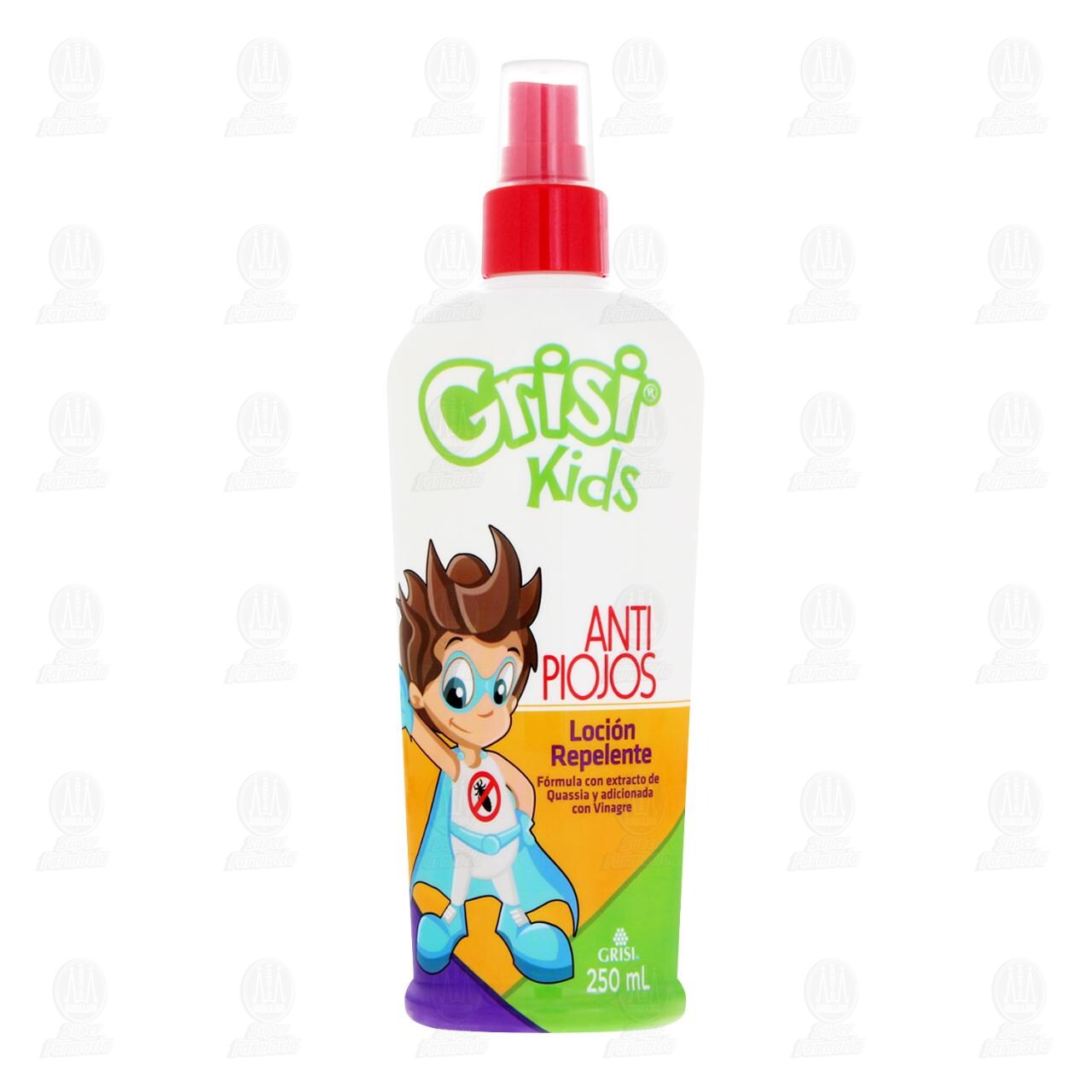 Loci&oacute;n Repelente Grisi Kids Anti-Piojos con Extracto de Quassia y Vinagre, 250 ml. image number 1