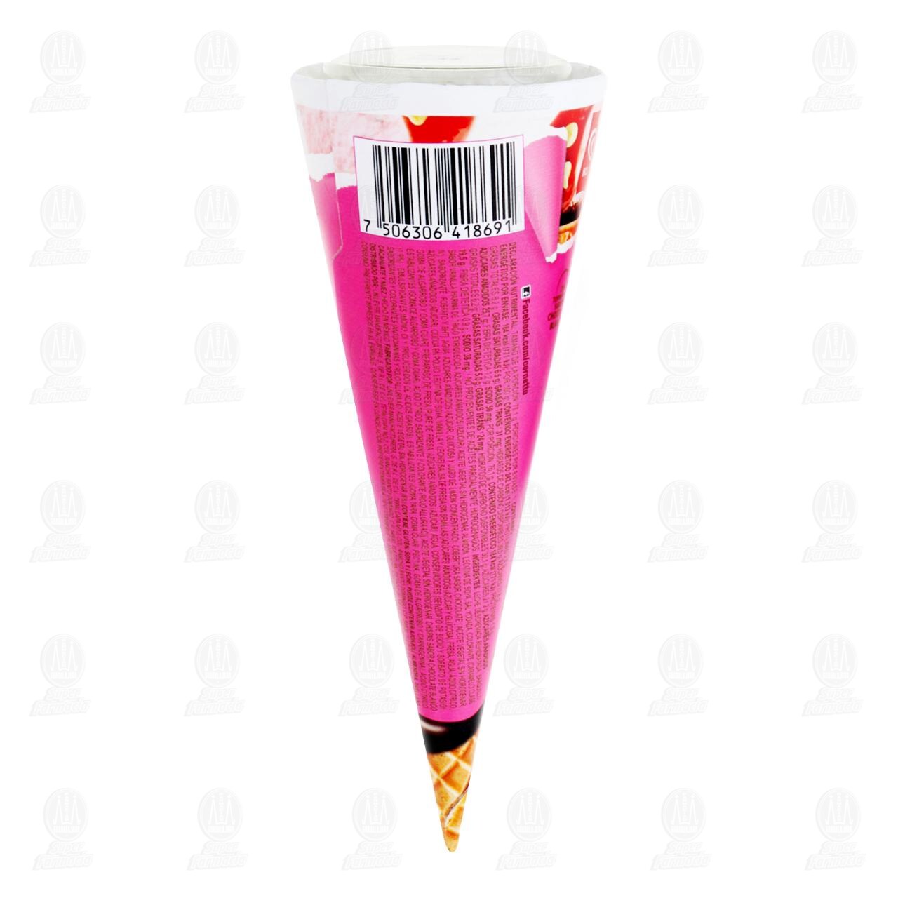 Barquillo Cornetto Fresas con Crema, 100 ml. image number 1