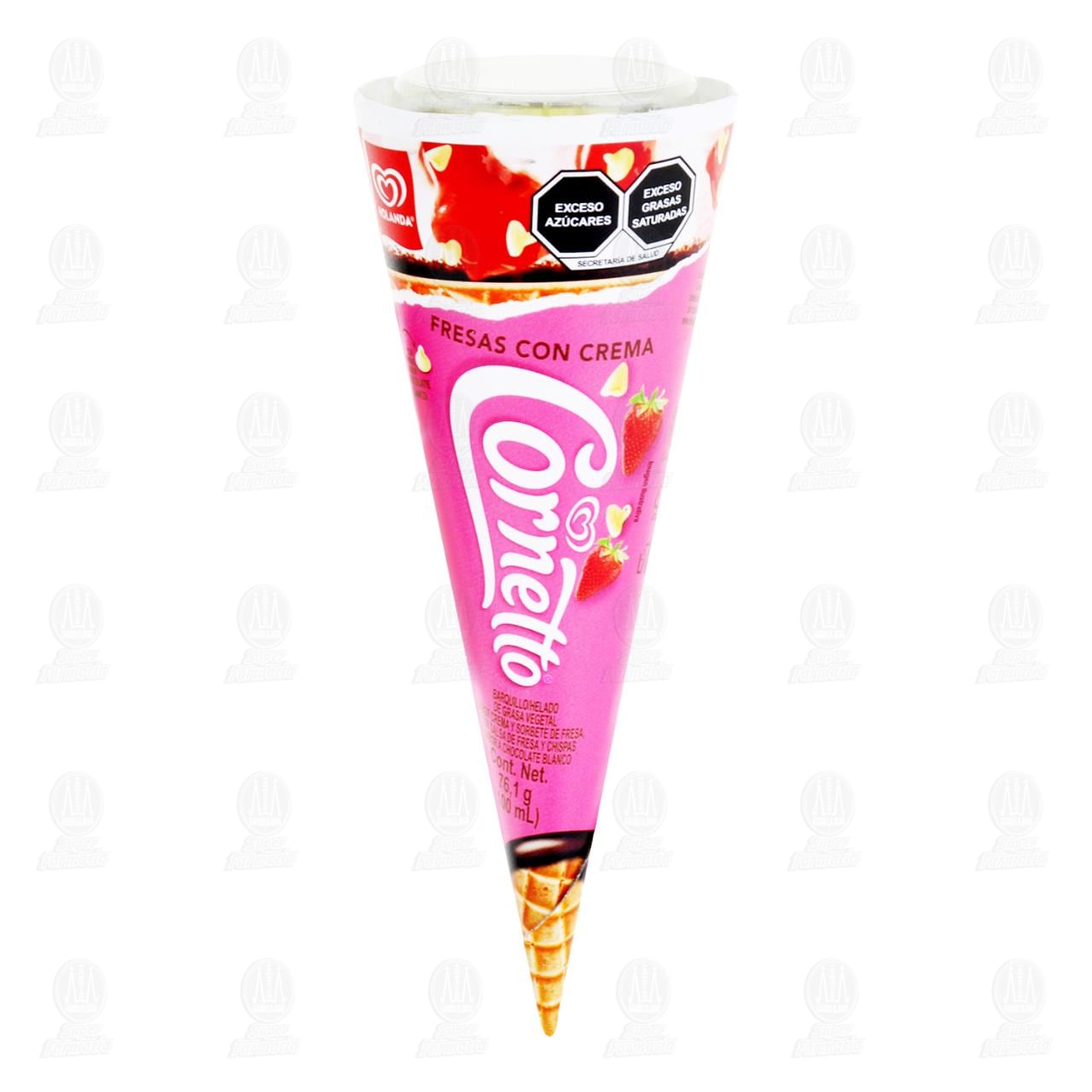 Barquillo Cornetto Fresas con Crema, 100 ml. image number 0