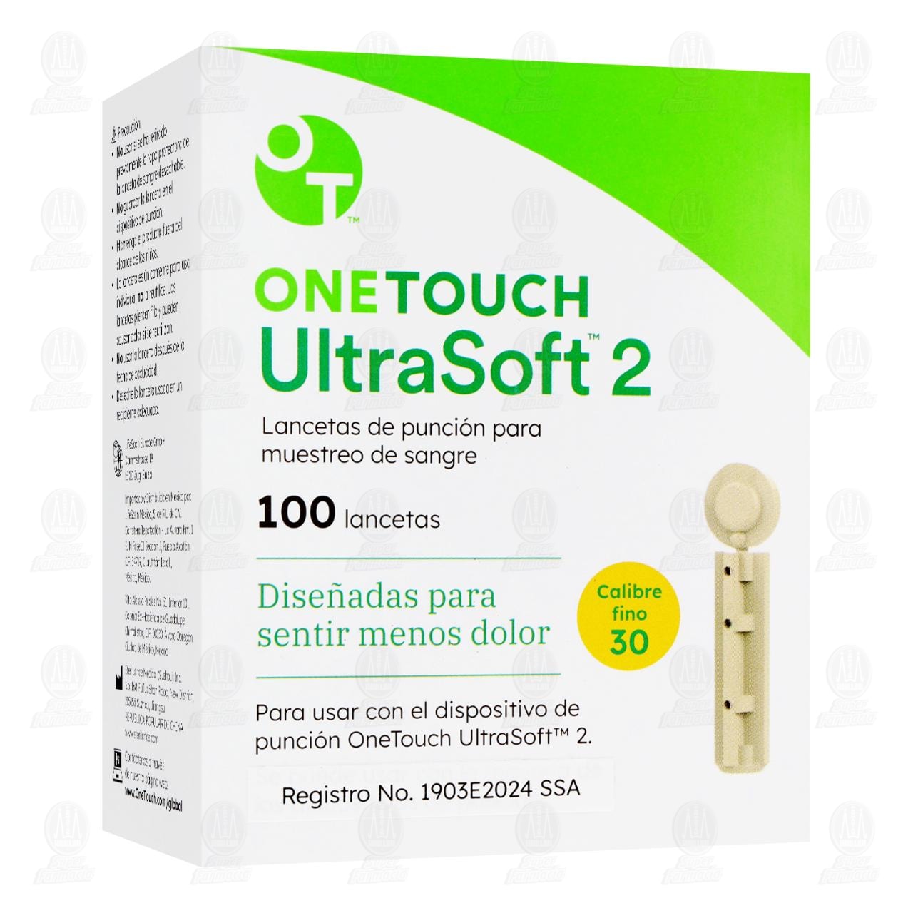 One Touch UltraSoft 2 Lancetas, 100 pzas. image number 0