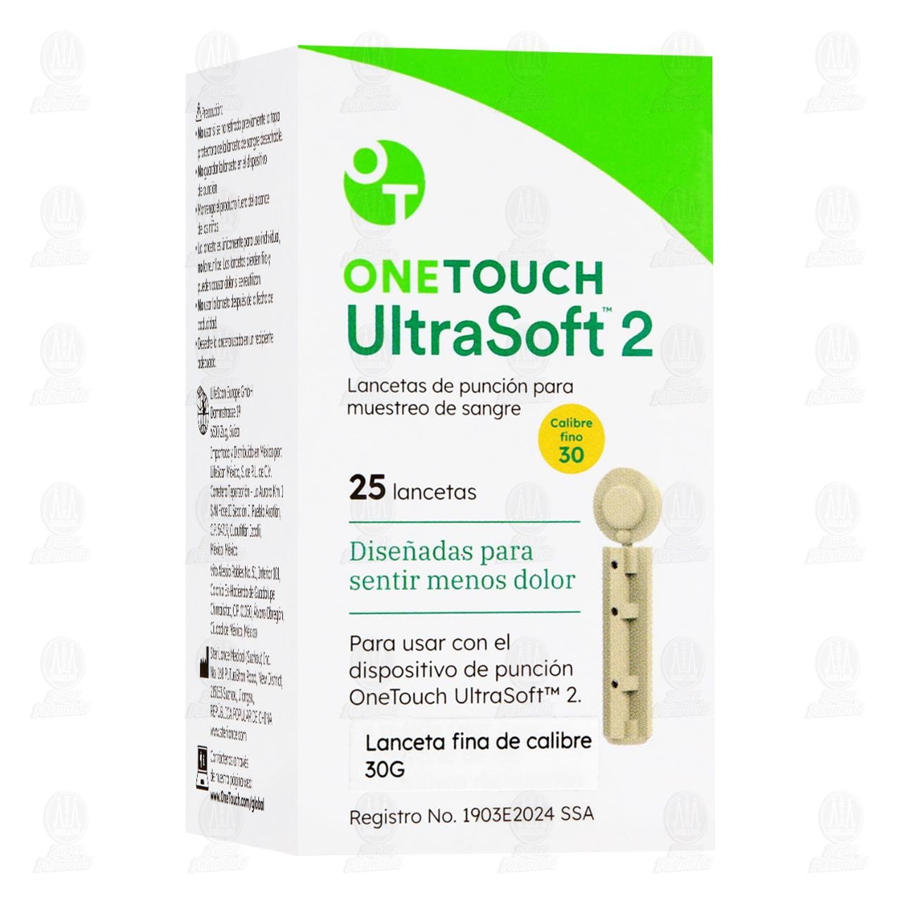 Imagen para One Touch UltraSoft 2 Lancetas, 25 pzas.