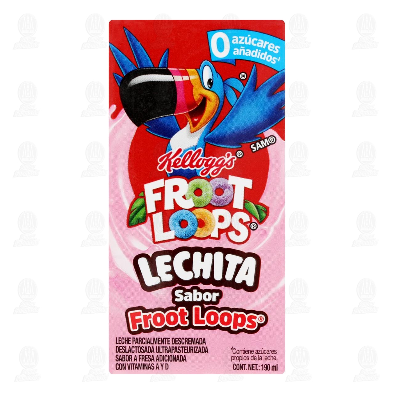 Lechita Kellogg's Froot Loops Sabor Fresa, 190 ml. image number 1