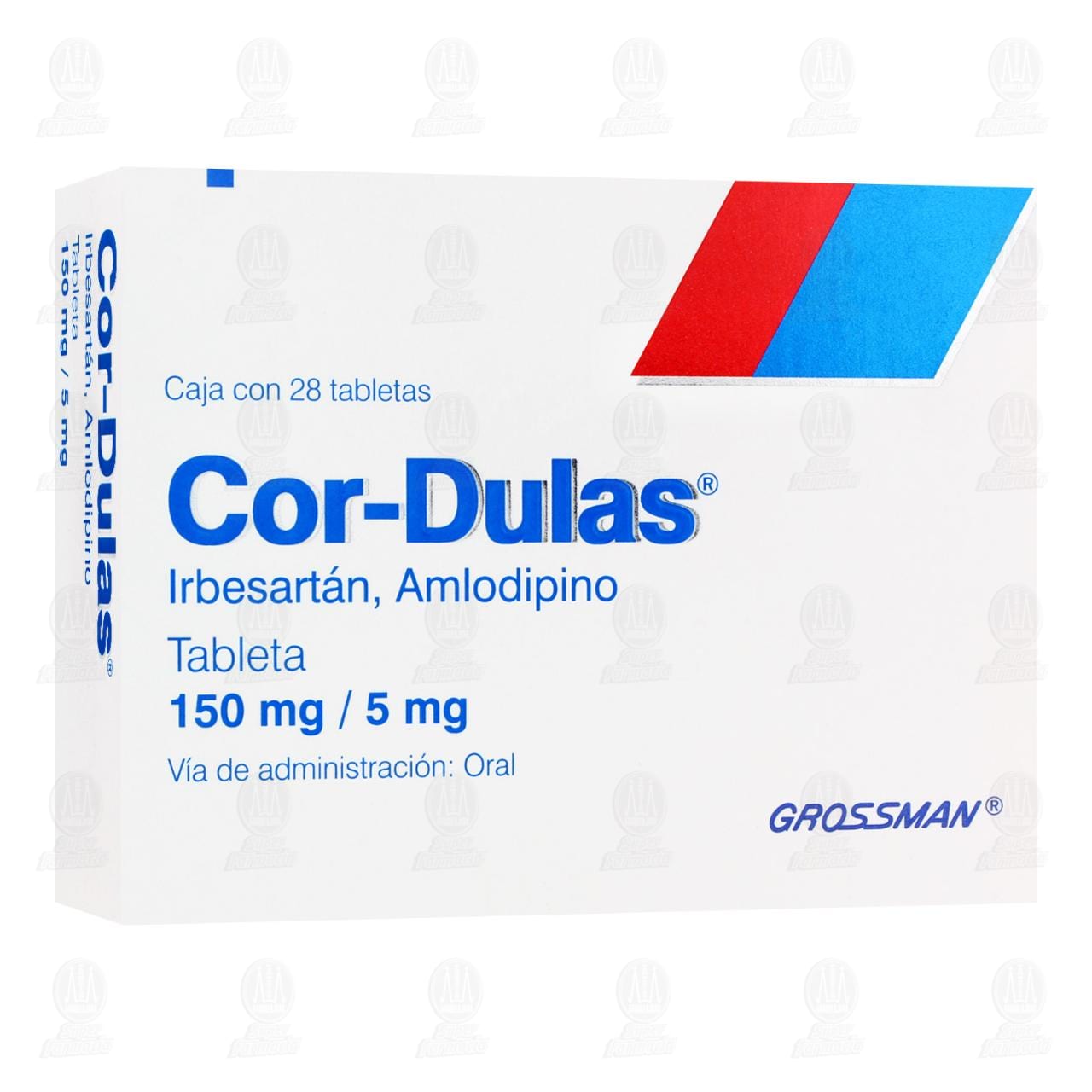 Imagen para Cor-Dulas 150mg/5mg, 28 Tabletas.