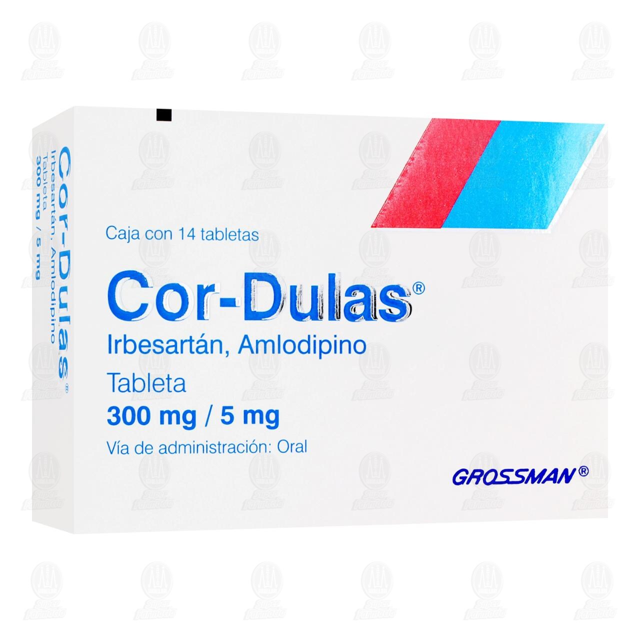 Cor-Dulas 300mg/5mg, 14 Tabletas. image number 0