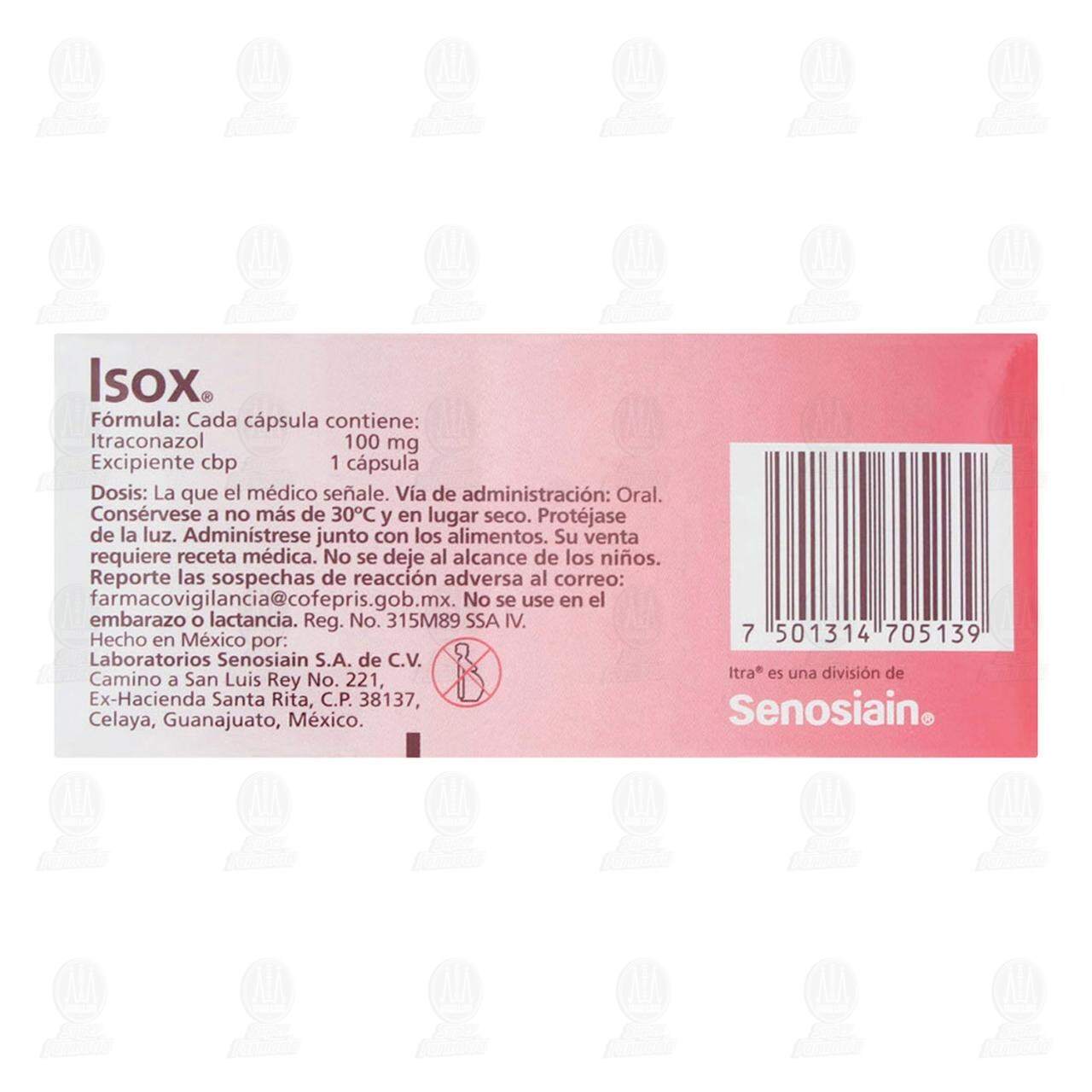 Isox 100 mg, 6 C&aacute;psulas 1+1. image number 2