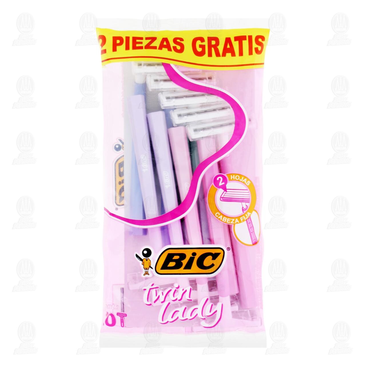 Rastrillos Bic Twin Lady de 2 Hojas, 10 pzas.