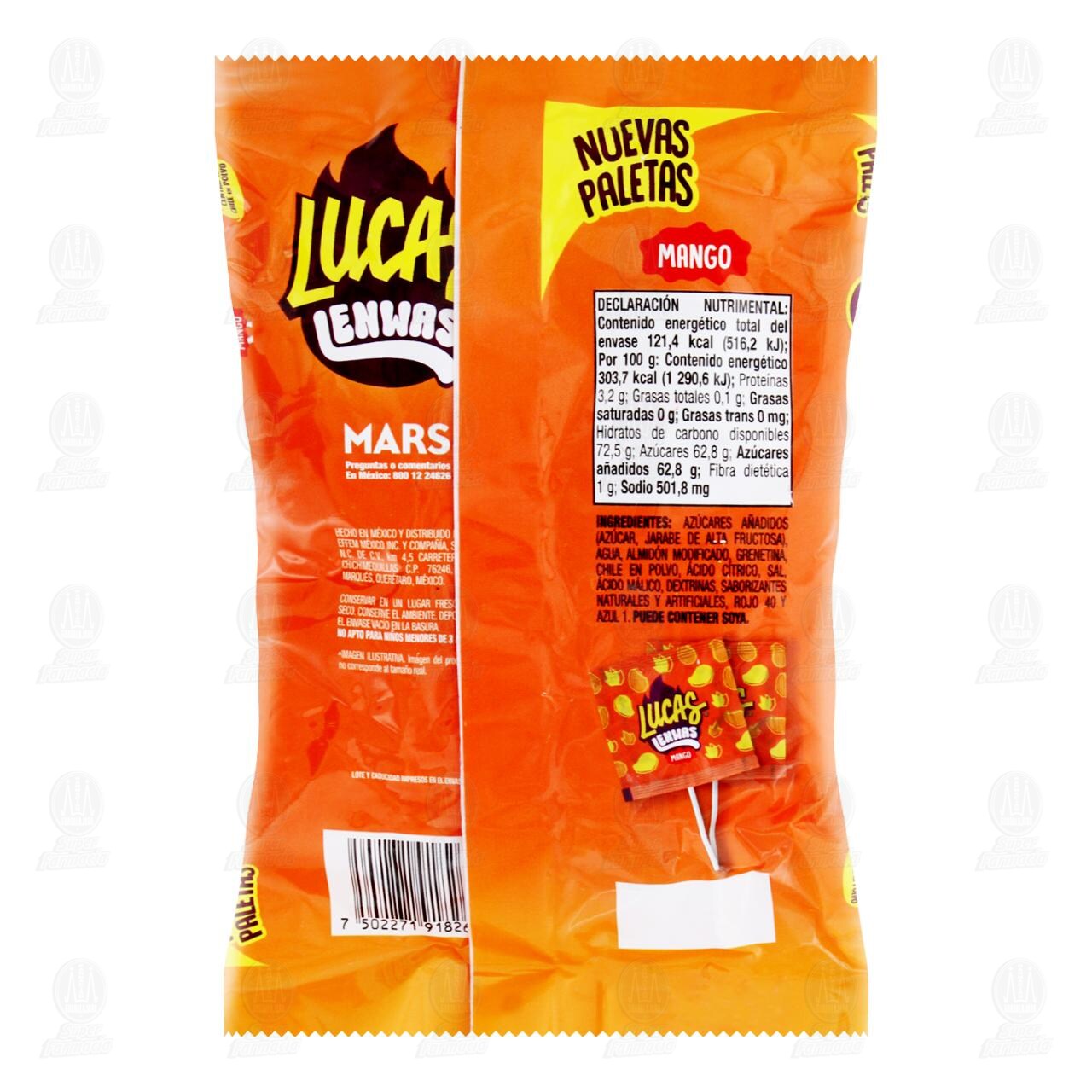 Paletas Lucas Lenwas Sabor Mango, 10 pzas. image number 1