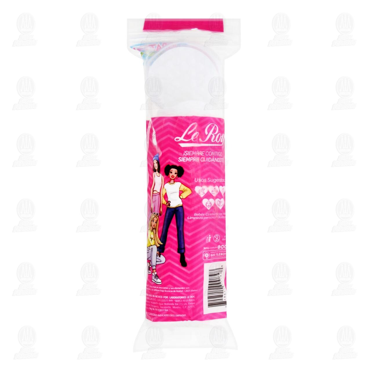 Pack Almohadillas Circulares Barbie Le Roy Premium + Gratis Contenedor Coleccionable, 2 pzas. image number 1