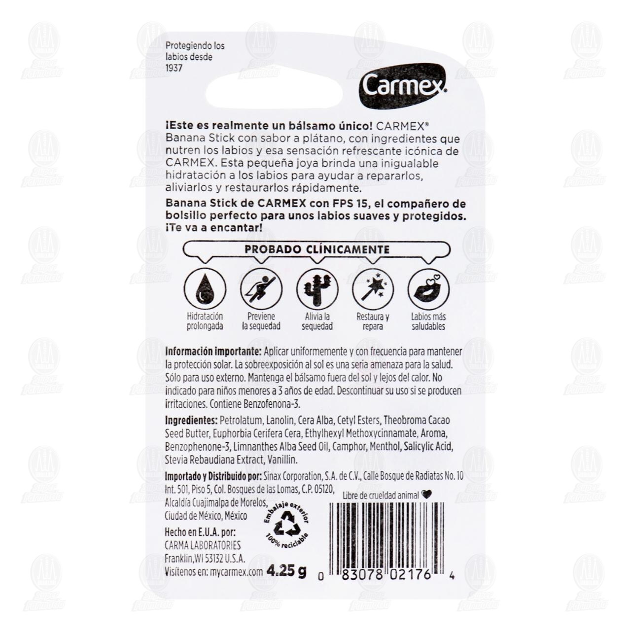 Carmex B&aacute;lsamo Labial Classic Banana, 4.25 gr. image number 1