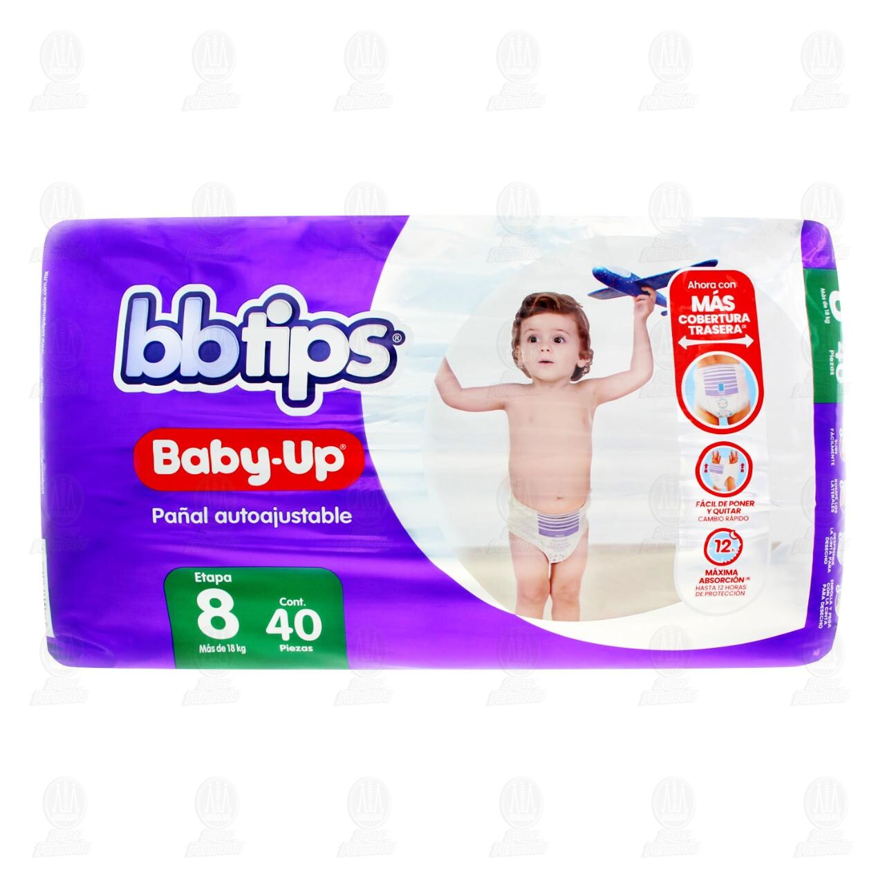 Pañal Bbtips Baby-Up Etapa 8 Autoajustable, 40 pzas. de BBTIPS ...