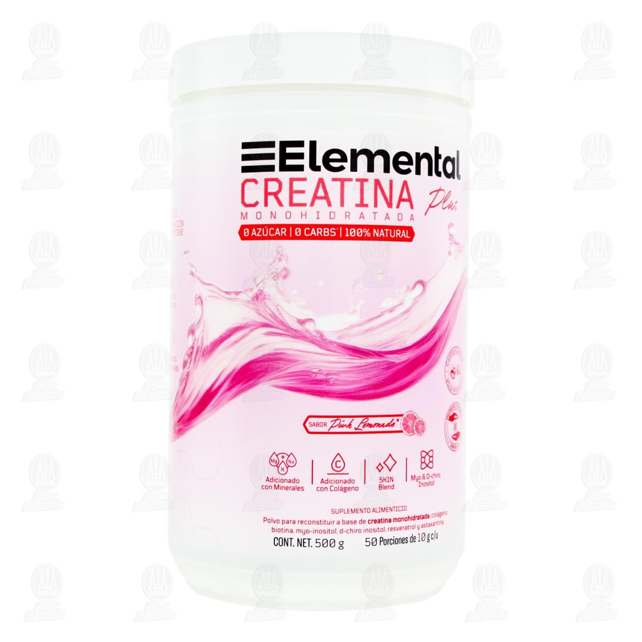 Imagen para Creatina Monohidratada Elemental Plus Sabor Pink Lemonade, 500 gr.