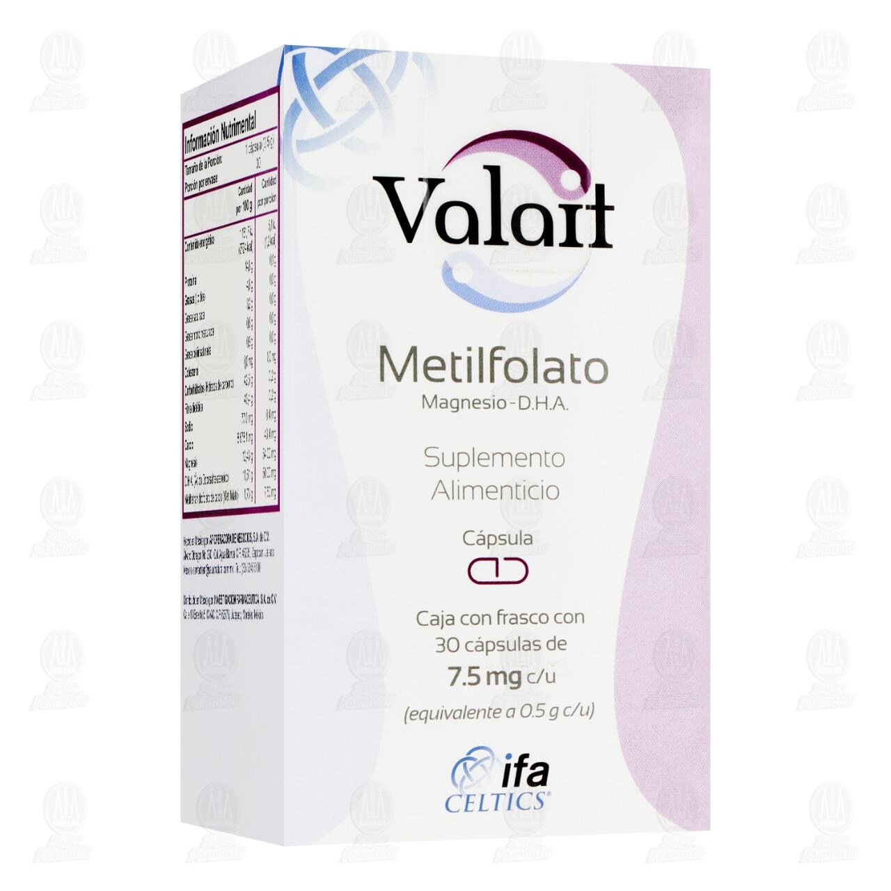 Valait 7.5 mg Suplemento Alimenticio, 30 C&aacute;psulas. image number 0