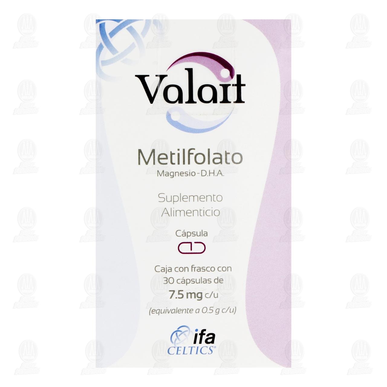 Valait 7.5 mg Suplemento Alimenticio, 30 C&aacute;psulas. image number 1