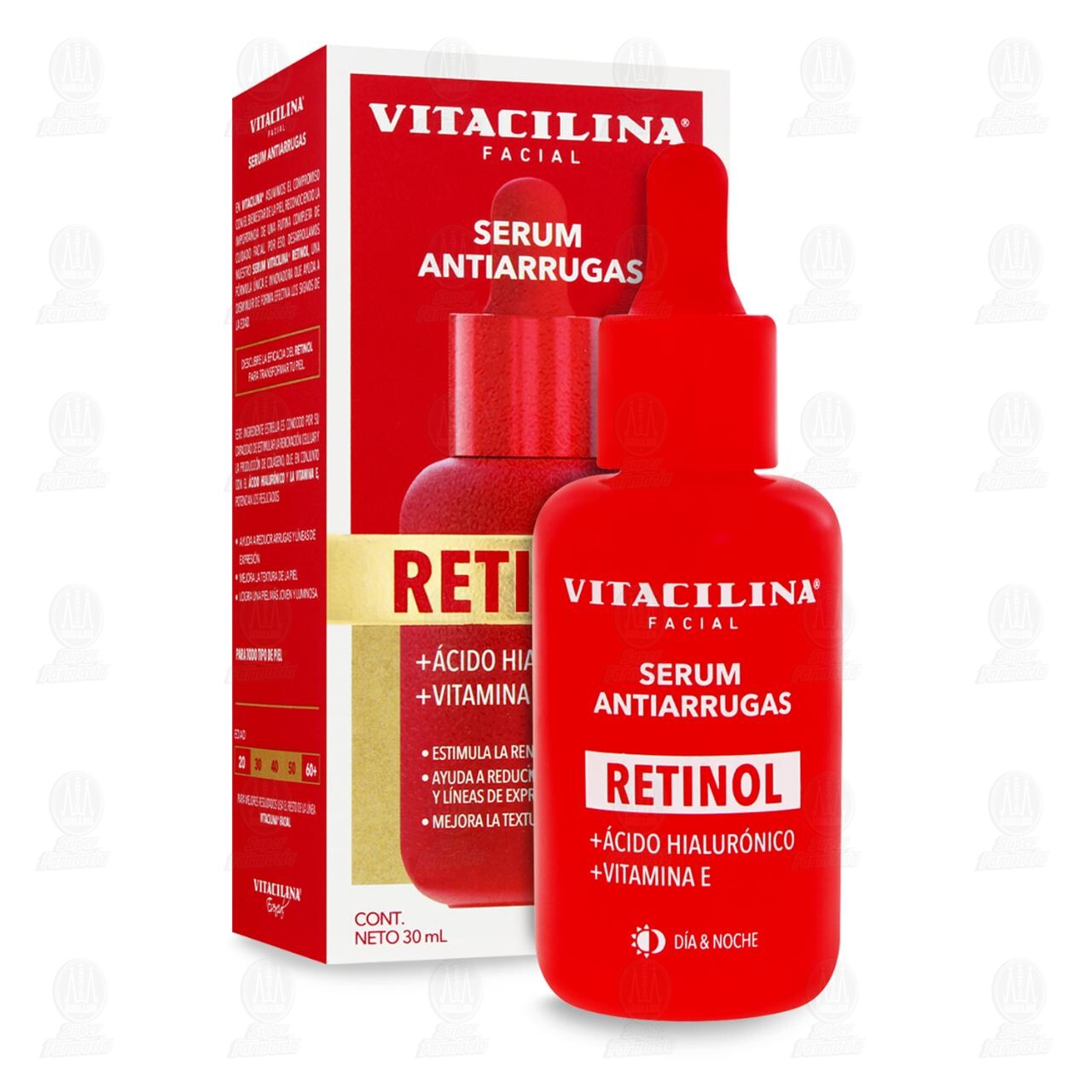 Vitacilina Facial S&eacute;rum Antiarrugas con Retinol, 30 ml. image number 3