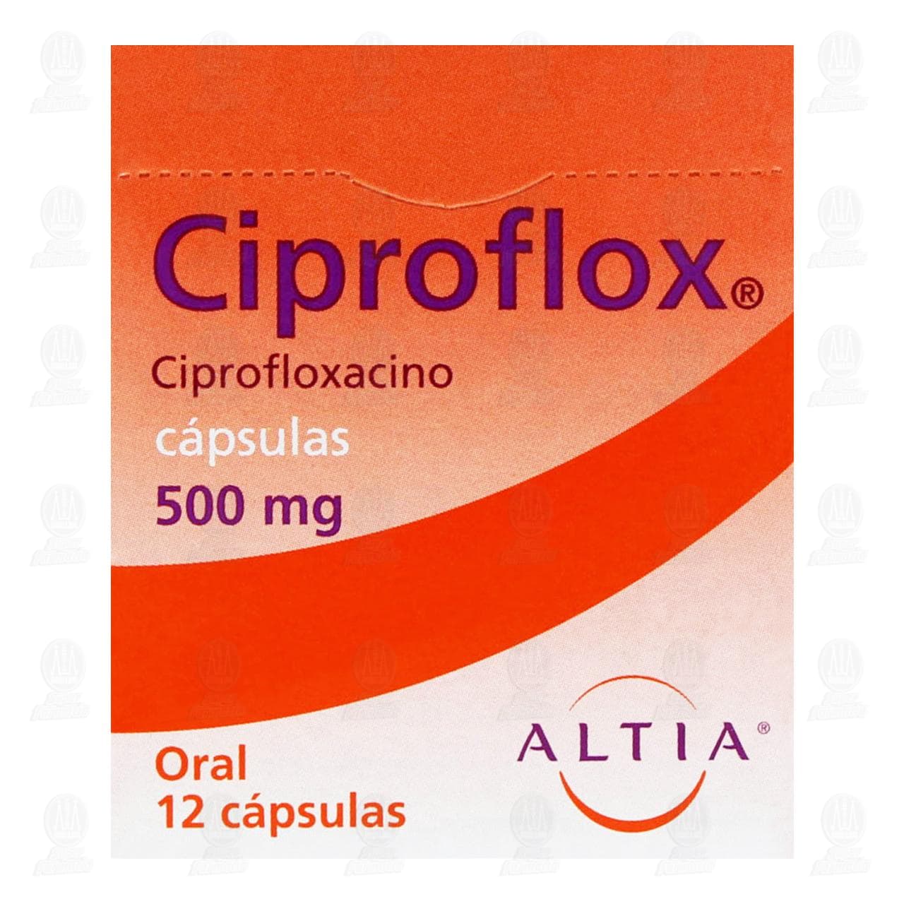 Ciproflox 12 C&aacute;psulas, 500 mg. image number 1