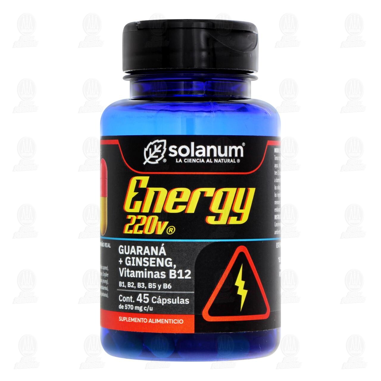 Energy 220v Solanum 570 mg, 45 C&aacute;psulas. image number 1