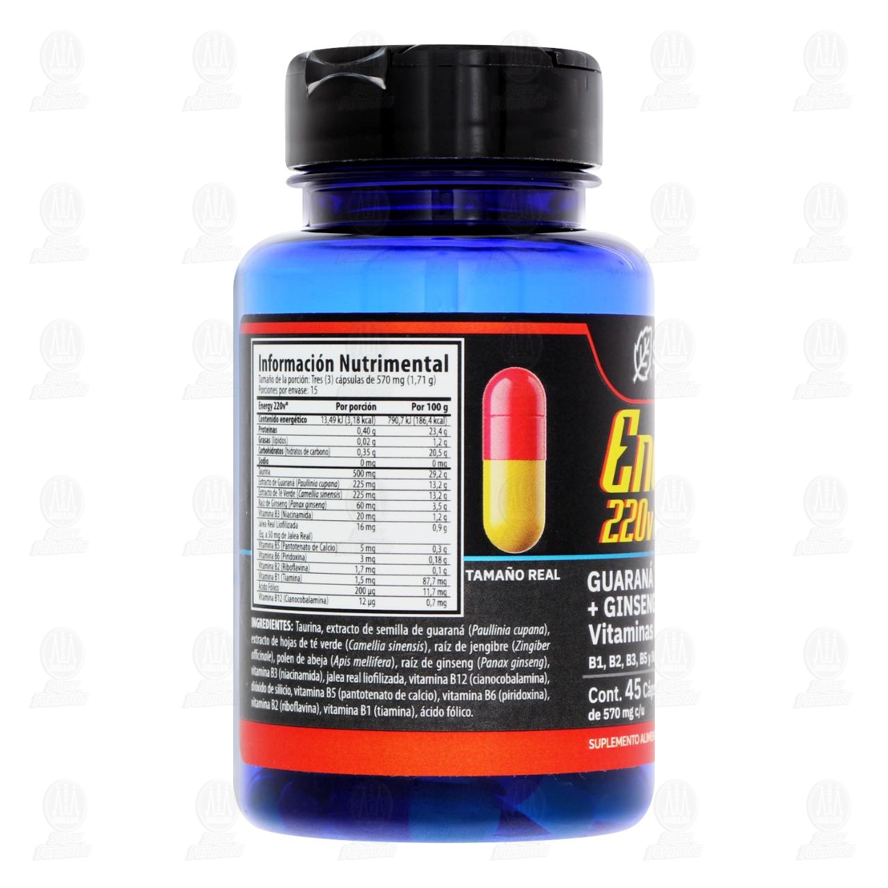 Energy 220v Solanum 570 mg, 45 C&aacute;psulas. image number 2