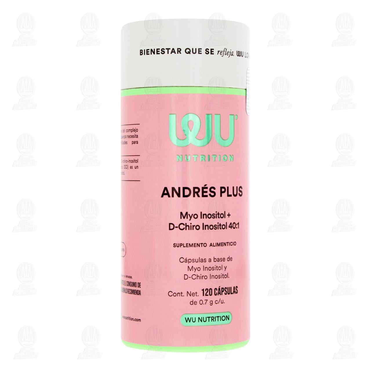 Wu Nutrition Andr&eacute;s Plus, 120 C&aacute;psulas de 0.7 gr c/u.