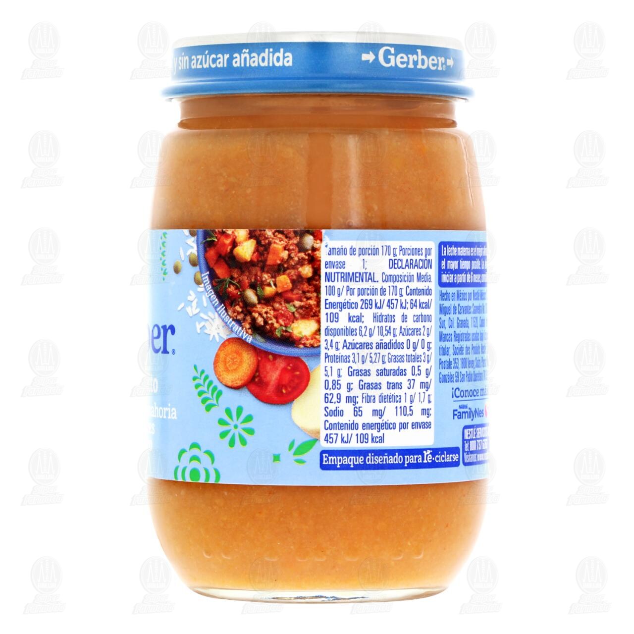 Papilla Gerber Picadillo con Tomate, Zanahoria, Carne de Res y Ch&iacute;charo, 170 gr. image number 2