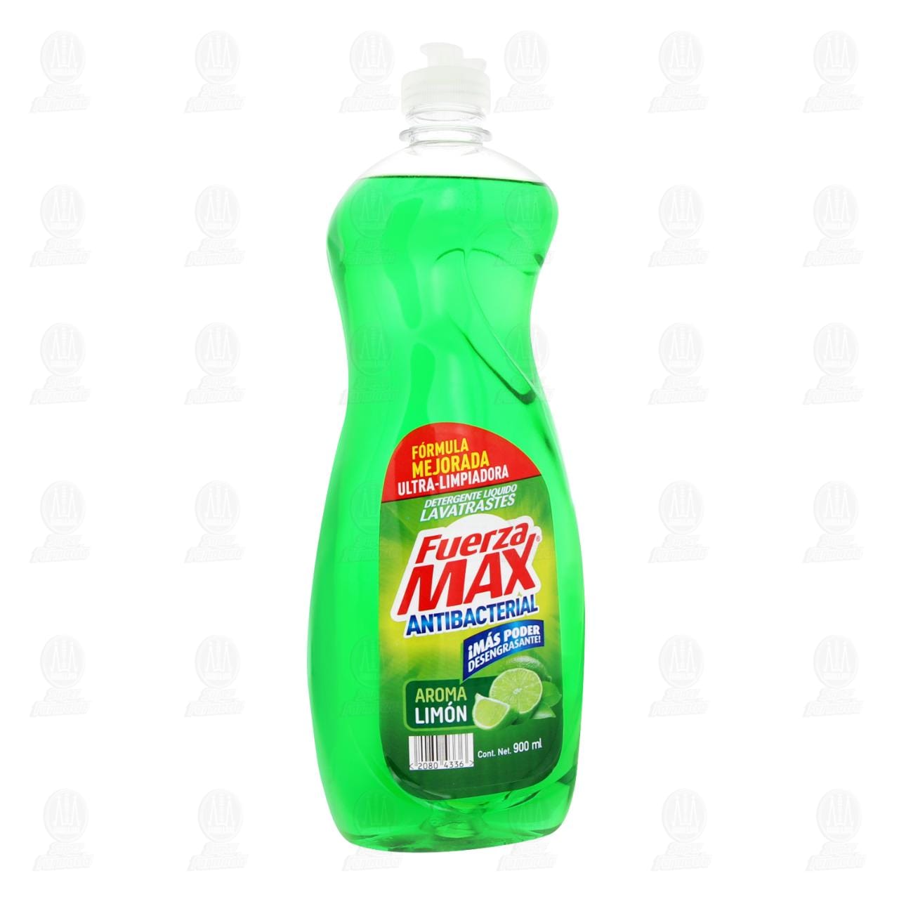 Lavatrastes L&iacute;quido Fuerza Max Antibacterial Aroma Lim&oacute;n, 900 ml.