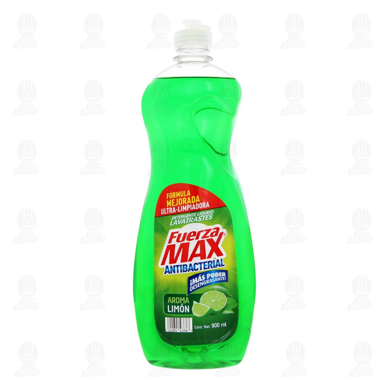 Lavatrastes L&iacute;quido Fuerza Max Antibacterial Aroma Lim&oacute;n, 900 ml. image number 1