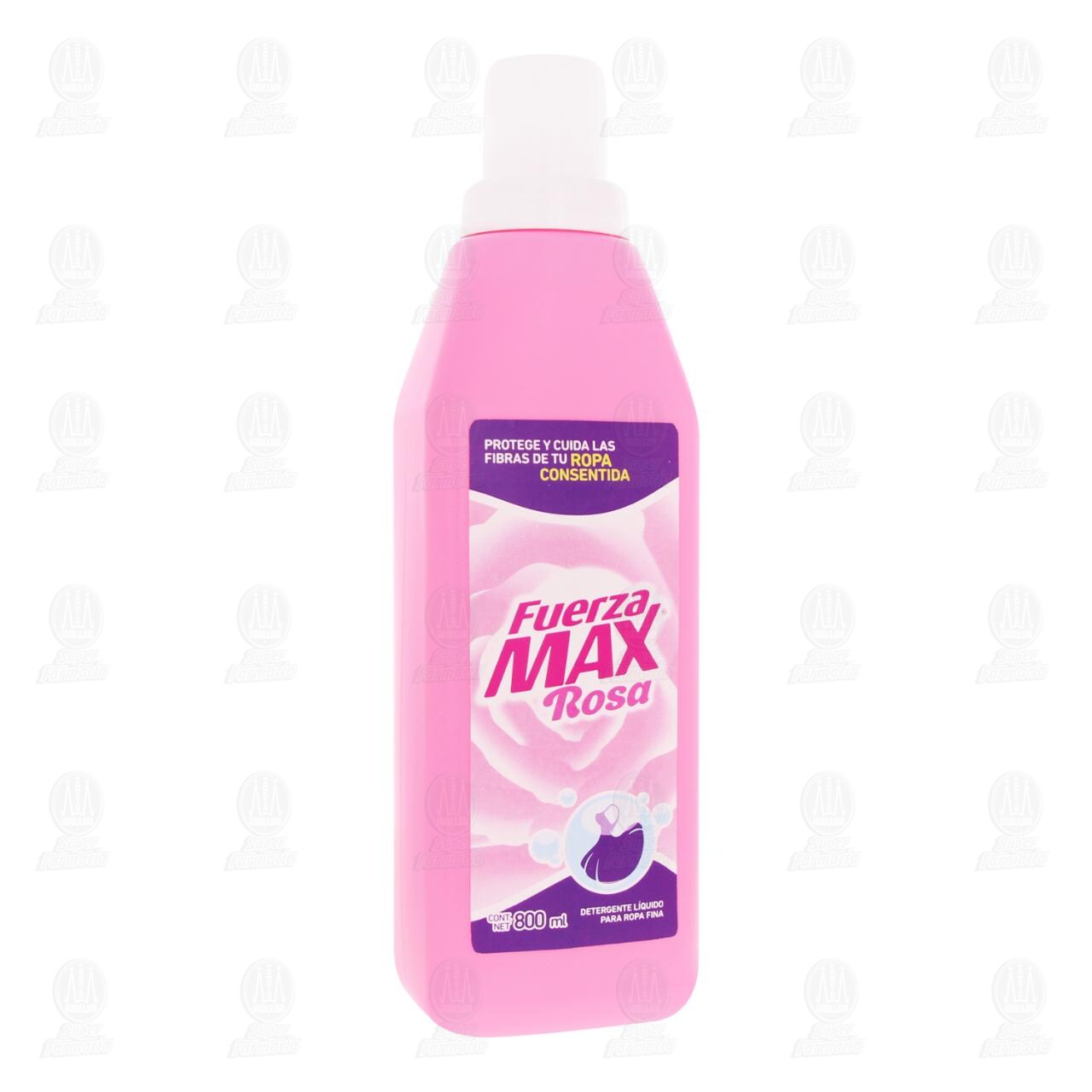 Detergente L&iacute;quido Fuerza Max Rosa, 800 ml. image number 0